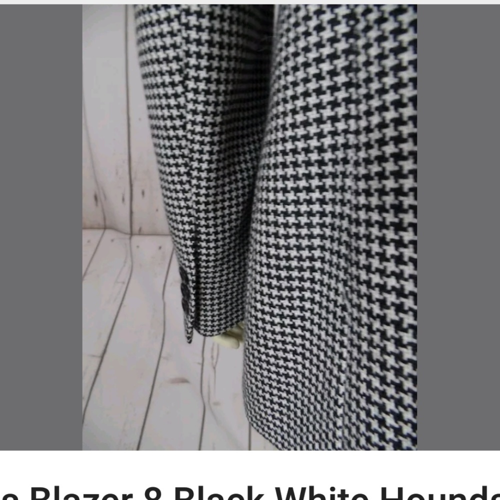 Talbots Blazer 8 Houndstooth Wool Lined From Italy - image 6